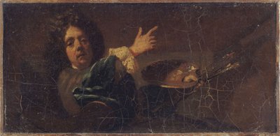 Autorretrato de Jean-Baptiste Jouvenet. Reducción del cuadro en el museo de Ruán, entre 1701 y 1750 (óleo sobre lienzo). de Jean Baptiste Jouvenet