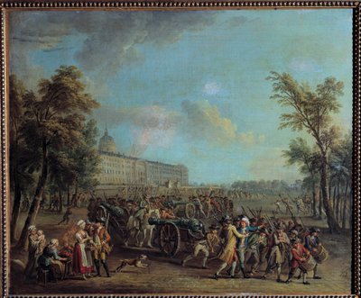 Revolución Francesa: “El pueblo de París sale de los Inválidos en la mañana del 14 de julio de Jean Baptiste Lallemand