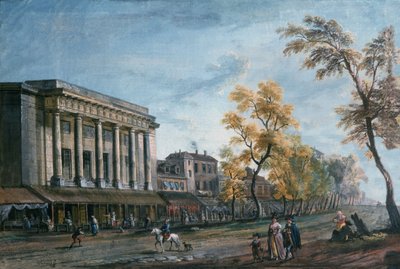 El Boulevard du Temple y el Teatro de los Italianos, París de Jean Baptiste Lallemand