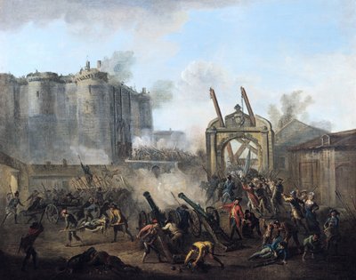 Asalto a la Bastilla el 14 de julio de 1789 de Jean Baptiste Lallemand