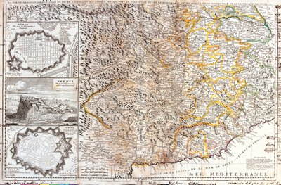 Francia ( Región: Provenza-Alpes-Costa Azul), Italia ( Región: Piamonte, Liguria) de Jean Baptiste Nolin