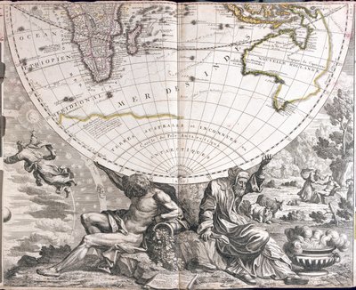 Mapa del hemisferio sur de Jean Baptiste Nolin