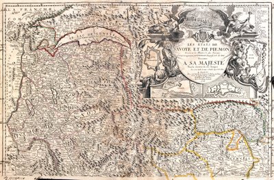 Suiza (Cantón: Vaud, Valais), Italia ( Región: Valle de Aosta, Piamonte), Francia ( Región: Franco Condado, Ródano-Alpes) de Jean Baptiste Nolin