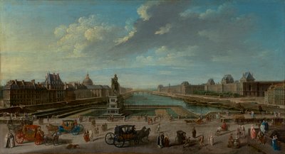Una vista de París desde el Pont Neuf de Jean Baptiste Raguenet