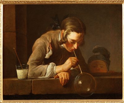 Soplar burbujas de jabón de Jean-Baptiste Simeon Chardin
