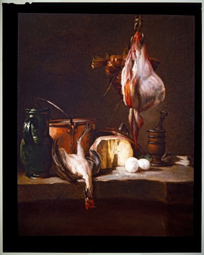 Mesa de cocina con raya de Jean Baptiste Simeon Chardin