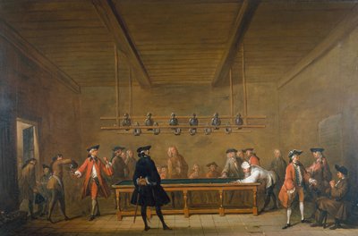La partida de billar, hacia 1720 (óleo sobre lienzo) de Jean Baptiste Simeon Chardin