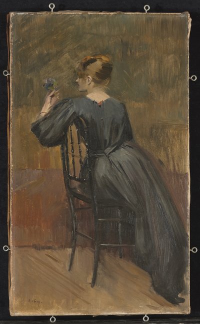 Retrato de Suzanne Valadon (1865-1938), 20 años, c. 1885 (óleo sobre lienzo) de Jean Eugene Clary