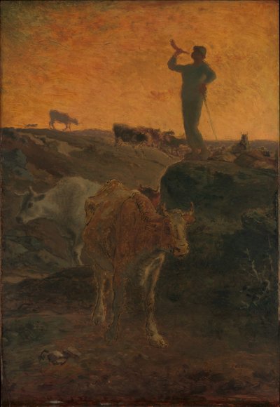 Llamando a las vacas a casa de Jean-Francois Millet