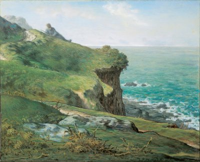 Acantilados de Greville par Millet, Jean Francois (1814-1875) de Jean Francois Millet