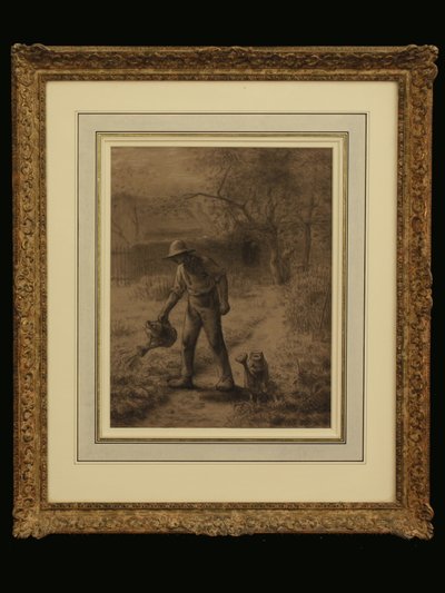 Campesino en su Jardín, c.1860 de Jean Francois Millet