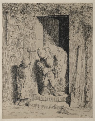 La Precaución Maternal de Jean-Francois Millet