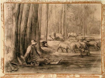 El abrevadero en el bosque de Jean Francois Millet