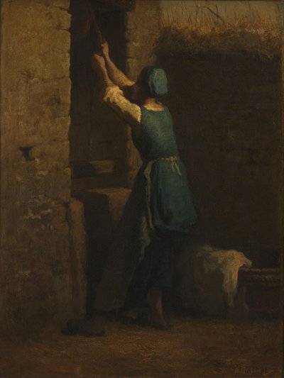 Mujer junto al pozo de Jean-Francois Millet