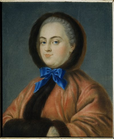 El invierno. Retrato de la princesa Daria Alexeyevna Golitsyna (1724-1798). (Invierno. Retrato de la princesa Daria Alexeyevna Golitsyna). Obra de Jean Francois Samsois (activo a mediados del siglo XVIII), pastel sobre cartón de Jean Francois Samsois