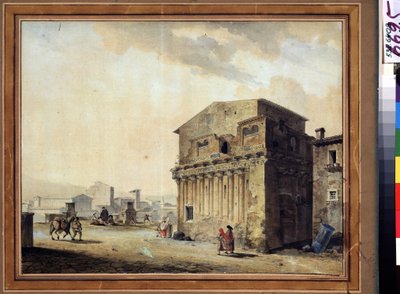 Roma, la casa de Poncio Pilato (10 a.C.-39 d.C.). Pintura de Jean Francois Thomas de Thomon (1754-1813). Acuarela y tinta sobre papel, 36,7 x 46,6 cm de Jean François Thomas de Thomon