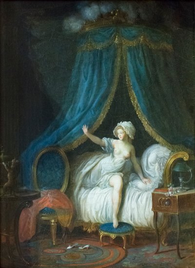 Niña levantándose de la cama de Jean Frederic Schall