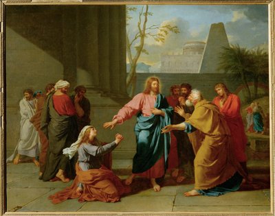 Cristo y la mujer cananea de Jean-Germain Drouais