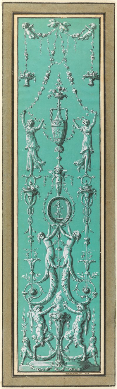 Panel de arabescos para el Hôtel de Salm, París de Jean Guillaume Moitte
