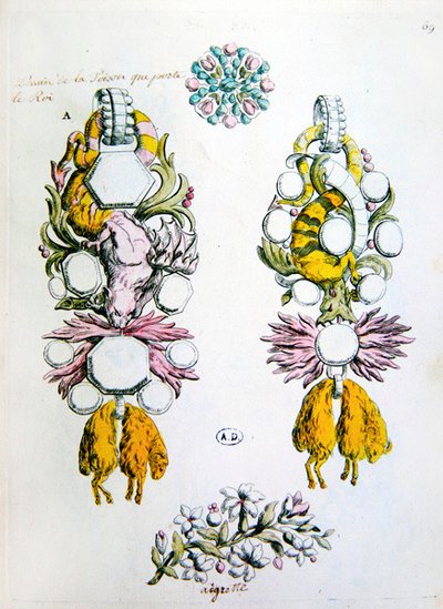 Diseños para un broche, una aigrette y para la orden caballeresca del Toisón de Oro de Jean Henri Prosper (after) Pouget