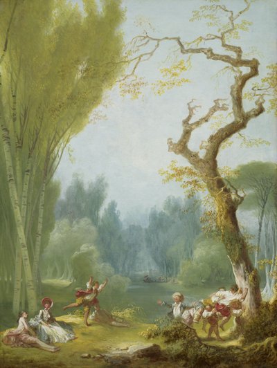 Un juego de caballo y jinete de Jean Honore Fragonard