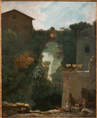 Cascatelles de Tivoli - cascadas de Tivoli, Roma ... de Jean-Honore Fragonard