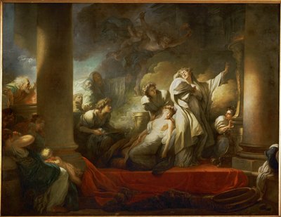 Le grand pretre Coresus se sacrifie pour sauver Callirhoe - el gran sacerdote Coresus se sacrifica para salvar a Callirhoe ... de Jean-Honore Fragonard