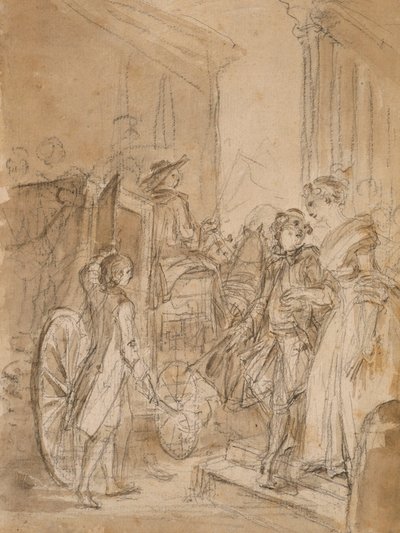 La partida en coche de Jean-Honore Fragonard