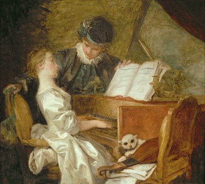 La lección de música ... de Jean-Honore Fragonard