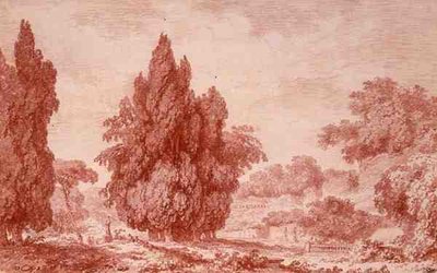 Vista de un parque de Jean Honore Fragonard