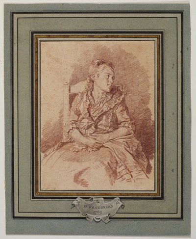 Niña joven sentada de Jean Honore Fragonard