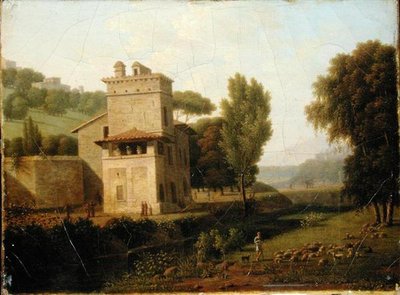 La Casa Cenci en los Jardines Borghese, Roma de Jean Honore Marmont de Barmont