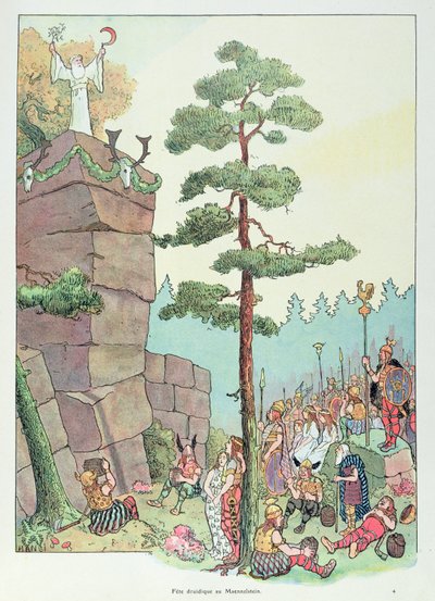 Fiesta de los druidas en Maennelstein, Alsacia, ilustración de "Histoire d
