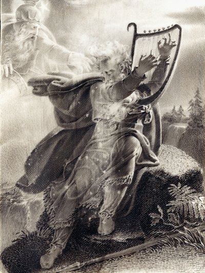 Ossian tocando el arpa de Jean Jacques Casimir Karpff