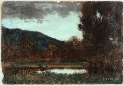 Paisaje de Alsacia, crepúsculo, entre 1879 y 1888 (óleo) de Jean Jacques Henner