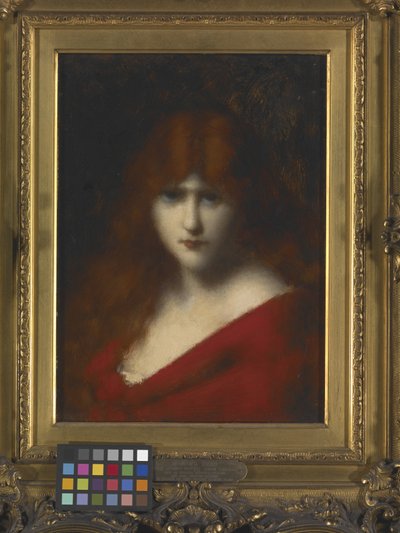 Cabeza de mujer (óleo sobre madera) de Jean Jacques Henner
