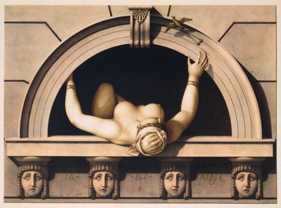 Es libre (Il est Libre), c. 1798 (acuarela sobre papel) de Jean Jacques Lequeu