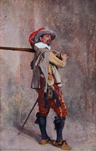 Un mosquetero de la época de Luis XIII de Francia de Jean Louis Ernest (after) Meissonier