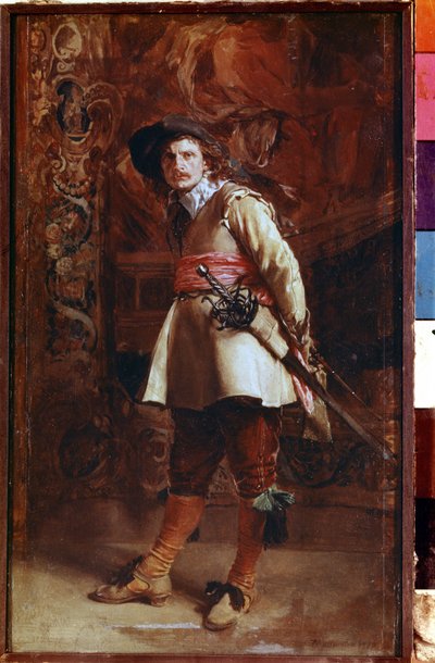 Mosquetero (un mosquetero). Pintura de Ernest Jean Louis Meissonier (1815-1891) de Jean Louis Ernest Meissonier
