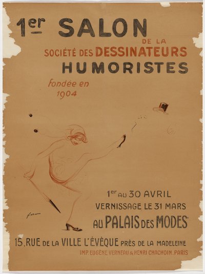 «1.er Salón de los Humoristas, Palacio de la Moda» (Primera exposición de los humoristas, Palacio del Estilo) de Jean-Louis Forain