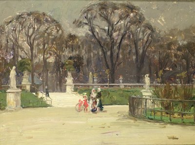 En el Jardín de Luxemburgo (óleo sobre lienzo) de Jean Louis Lefort