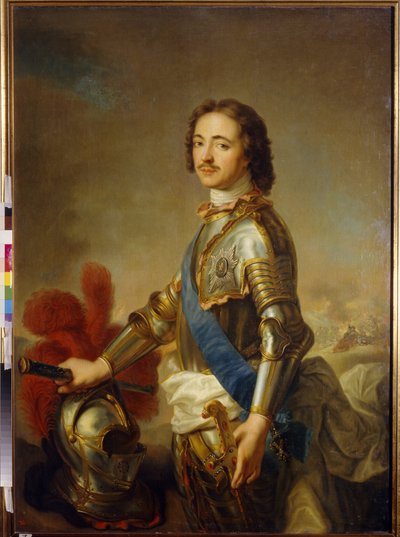 Retrato de Pedro 1 el grande (1672-1725) zar de Rusia de Jean Marc Nattier