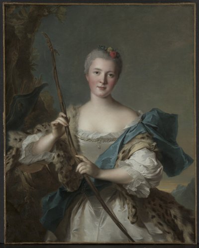 Retrato de una mujer como Diana de Jean-Marc Nattier