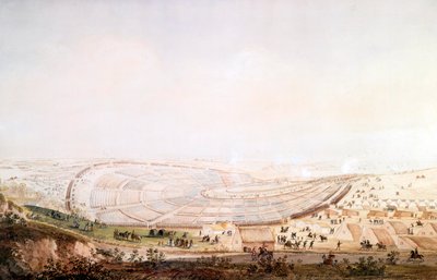 Vista del ejército en el campamento de Boulogne-sur-Mer de Jean Rodolphe Gautier