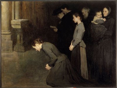 La oración de los humildes Pintura de Jean Henri Geoffroy dit Geo (1853-1924) 1893 Sol. 1,45x1,92 m Dijon, Museo de Bellas Artes de Jean Geoffroy