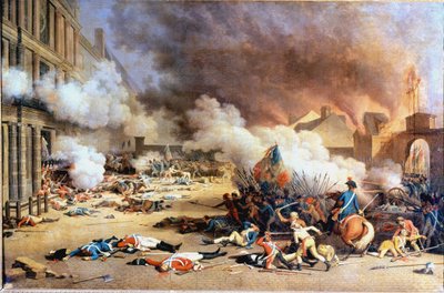 Tomado del Palais des Tuileries, patio del Carrousel, 10 de agosto de Jean (after) Duplessis Bertaux
