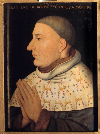 Retrato de Juan sin Miedo, Duque de Borgoña (1371-1419). Pintura atribuida a Jean Malouel (activo entre 1397-1415) de Jean (attr. to) Malouel or Maelwael