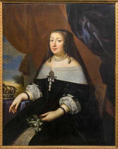 Retrato de Ana de Austria (Austria) ATRIBUIDO a Jean Nocret (1615-1672) - Museo Saint-Loup, Troyes de Jean Nocret