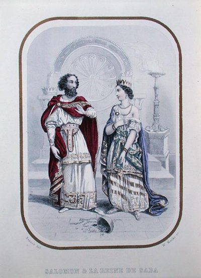 El rey Salomón y la reina de Saba, ilustración de 