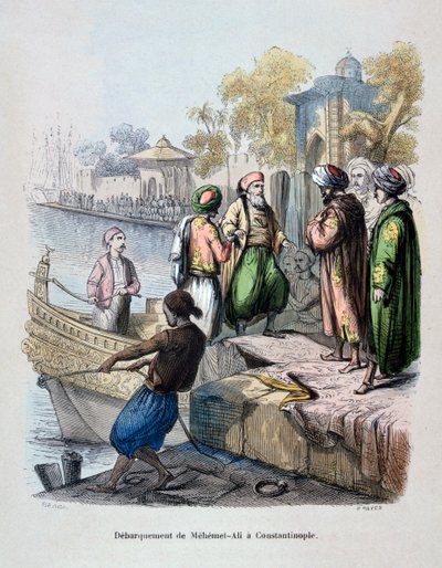 Mahomet Ali llegando a Constantinopla, c1847 de Jean Adolphe Beauce